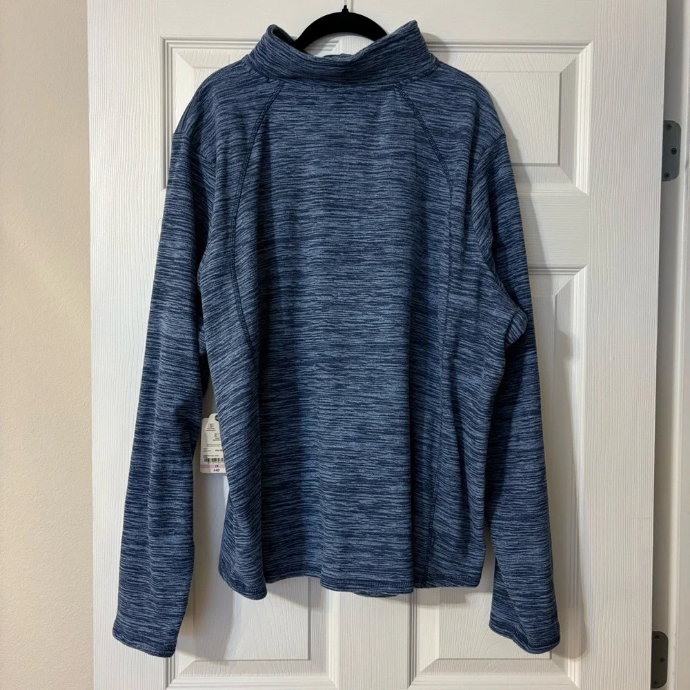 Women's St. John's Bay Active Quarter Zip Fleece Pullover w/front pockets 2X NWT